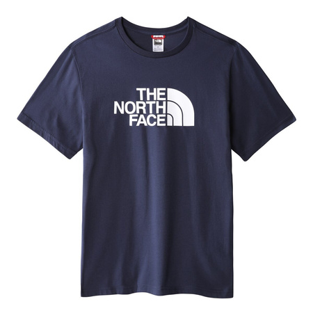 Koszulka sportowa męska The North Face M S/S Easy Tee na lato granatowa (NF0A2TX38K2)