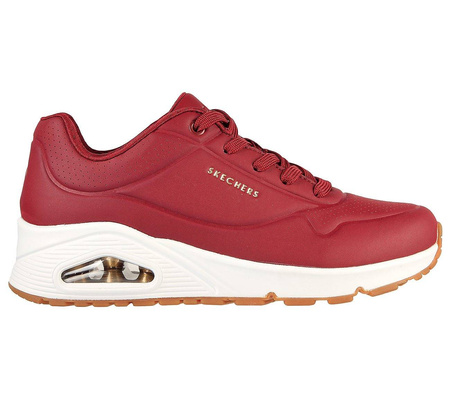 Sneakersy damskie Skechers Uno-Stand on Air  buty sportowe czerwone (73690-BURG)