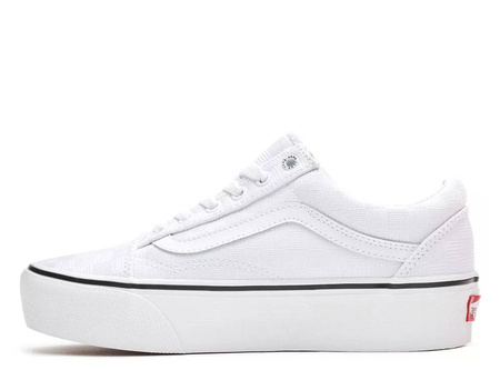 Trampki damskie białe Vans Old Skool Platform Tonal Check (VN0A3B3U42B)