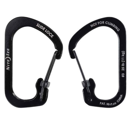 Nite Ize - SlideLock Carabiner Set #2  #3  #4 - Czarny (CSLC-01-R6)