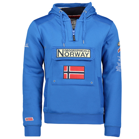 Bluza z kapturem męska Geographical Norway Gymclass DB Men 100 sportowa niebieska (WW5525H/GN/Royal Blue)