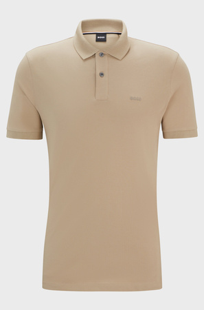 Koszulka Polo męska BOSS Pallas Dark Beige regular fit beżowa (50468301-255)