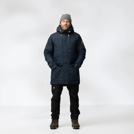 Kurtka wełniana ocieplana męska Fjällräven Singi Wool Padded Parka M Dark Navy (F81919-555)