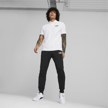 Wyprzedaż - Spodnie dresowe męskie Puma ESS LOGO PANTS TR dopasowany fason do codziennego użytku czarne (586716-01)