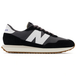 Wyprzedaż - Sneakersy męskie New Balance buty lifestylowe sportowe ze skóry zamszowej czarne (MS237GA)
