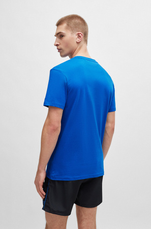 Wyprzedaż - T-shirt męski BOSS RN Medium Blue niebieski (50503276-423)