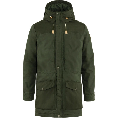 Kurtka wełniana ocieplana męska Fjällräven Singi Wool Padded Parka M Deep Forest (F81919-662)