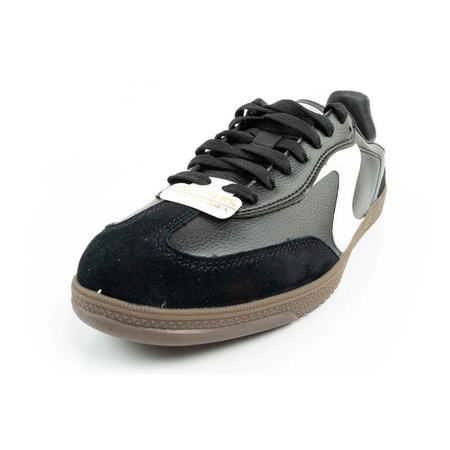 Skechers Kickoff buty sportowe damskie sneakersy czarne skórzane (185232/BKW)