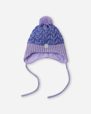 Wyprzedaż - Czapka zimowa dziecięca Reima Paljakka Blooming Lilac ciepła wełniana fioletowa (5300035B-5451)