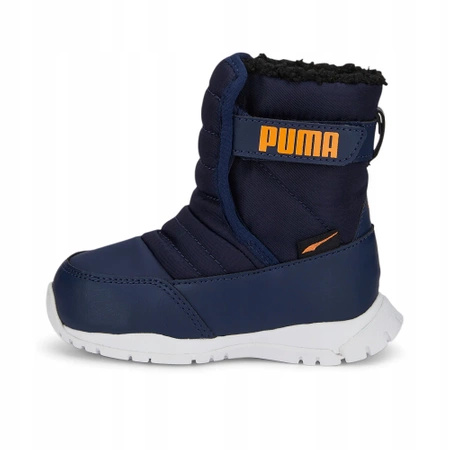 Wyprzedaż - Śniegowce dziecięce Puma Nieve Boot WTR AC INF wodoodporne na śnieg ocieplane granatowe (380746-06)