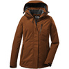 Wyprzedaż - Kurtka z kapturem outdoorowa damska Killtec KOW 140 techniczna parka zimowa brązowa (37411/302)