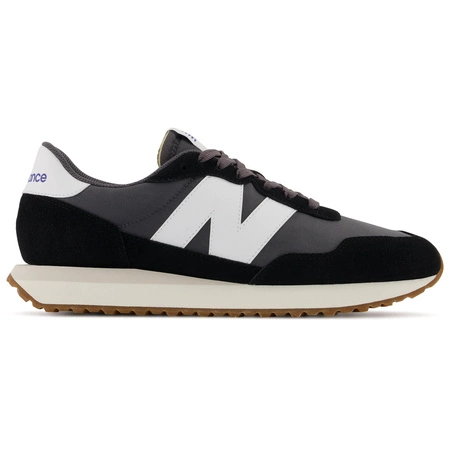 Wyprzedaż - Sneakersy męskie New Balance buty lifestylowe sportowe ze skóry zamszowej czarne (MS237GA)