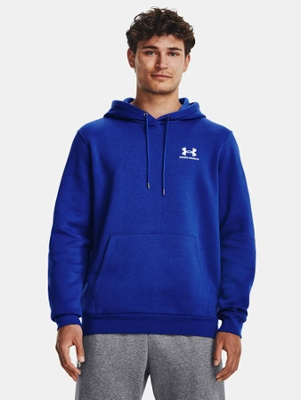 Bluza kangurka męska UNDER ARMOUR Essential Fleece sportowa niebieska (1373880-400)