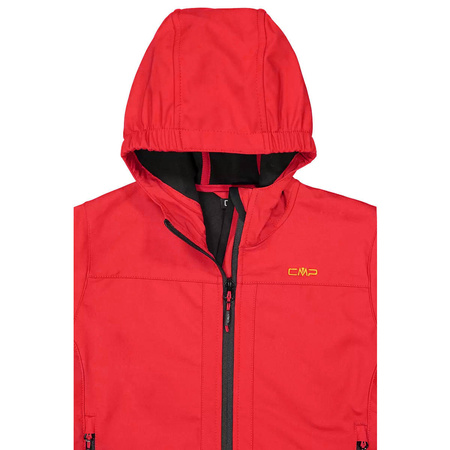 Wyprzedaż - Kurtka z kapturem CMP Kid Jacket Fix Hood dziecięca/młodzieżowa trekkingowa czerwona (3A00094-55BE)