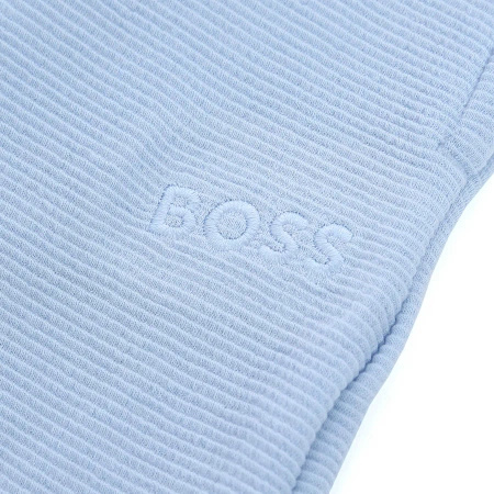 Szorty męskie BOSS Rib AZZURRO bawełniane błękitne (50509326-450)