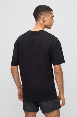 Koszulka na lato męska T-shirt Hugo bawełniana czarna (50493727-002)
