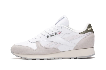 Buty sportowe męskie Reebok Classic Leather Cloud White Steely Fog lifestylowe na co dzień białe (100033433)