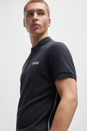 Wyprzedaż - Koszulka Polo męska BOSS Paule BLU koszulka slim fit granatowa (50512789-402)