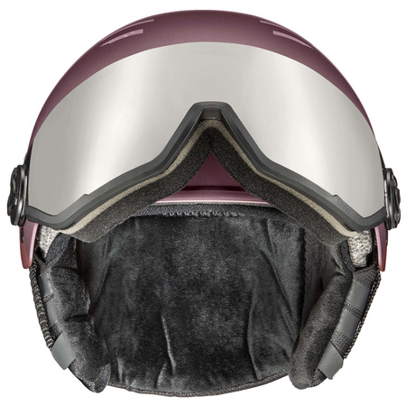 Kask narciarski damski/męski Uvex Wanted Visor snowboardowy all-mountain fioletowy (56/6/262/70)