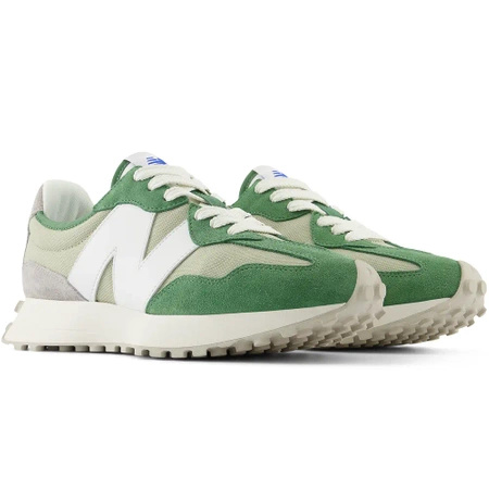 Wyprzedaż - Sneakersy damskie/męskie New Balance 327 buty sportowe zamszowe zielone (U327CE)
