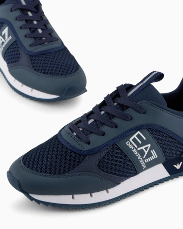 Sneakersy męskie EA7 Emporio Armani buty sportowe lifestylowe granatowe (X8X027-XK050-D813)