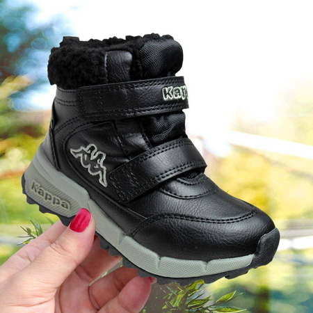Wyprzedaż - Buty zimowe męskie czarne Kappa Tapiwa Tex K (260906K-1116)