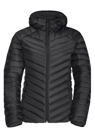 Kurtka zimowa damska Jack Wolfskin Passamani Down Hoody W z kapturem czarna (1207101_6000)