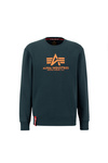 Bluza sportowa męski Alpha Industries Basic Sweater nierozpinana zielona (178302-353)