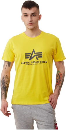 Koszulka męska Alpha Industries Basic T-Shirt z krótkim rękawem żółta (100501-465)