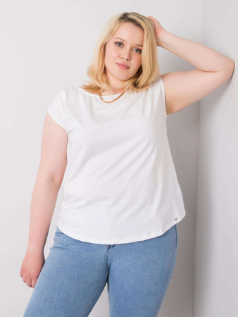 Biała bluzka plus size bawełniana (RV-BZ-6333.88)