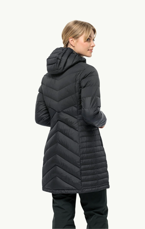 Wyprzedaż - Kurtka zimowa damska puchowa Jack Wolfskin Tundra Down Coat czarne (1207751_6000)