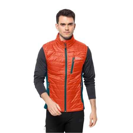 Wyprzedaż - Kamizelka sportowa męska Jack Wolfskin Routeburn Pro Ins Vest M bezrękawnik czerwony (1206871_3017)