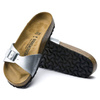 Klapki damskie Birkenstock Madrid Birko-Flor Silver srebrne regular szerokie (0040411)