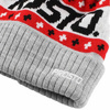 Czapka zimowa unisex PROSTO WINTER CAP NATLAND GRAY z pomponem 100% akryl szara z logo (KL232MACC7013)