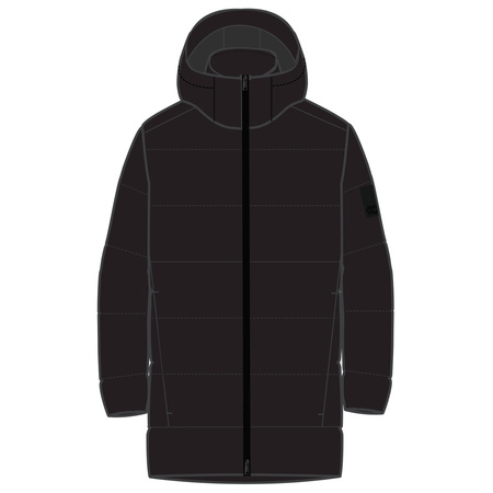 Wyprzedaż - Kurtka przejściowa męska Jack Wolfskin Deutzer Long JKT oddychający materiał czarna (1207451_6000)