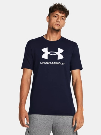 Koszulka sportowa męska Under Armour t-shirt bawełniana granatowa (57870/1382911-408)