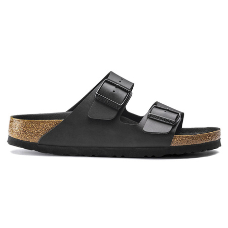 Klapki damskie/męskie Birkenstock Arizona Birko-Flor Black regular szerokie (1019098)