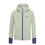 Kurtka polarowa dziecięca dla dziewczynki Trollkids Girls Saltfjord Jacket pistachio green/wild rose/violet blue (528-353)