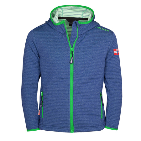 Kurtka polarowa dziecięca dla chłopca/dziewczynki Trollkids Kids Sogndal Jacket navy/green (334-100)