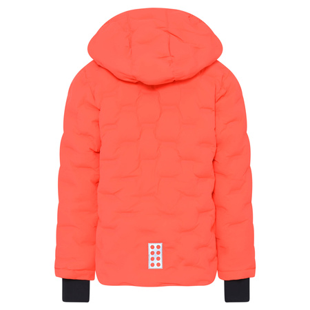 Wyprzedaż - Kurtka zimowa puchowa dziecięca Lego Wear Kid's Jipe 706 Jacket z kapturem pomarańczowa (22879-302)