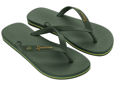 Wyprzedaż - Klapki na lato męskie Ipanema Class Brasil japonki plażowe zielone (80415-20770)