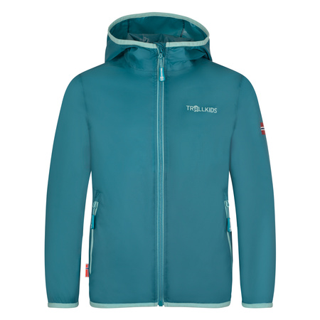 Kurtka przeciwdeszczowa dziecięca dla chłopca/dziewczynki Trollkids Kids Trolltunga Jacket teal/aqua (614-326)