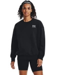 Bluza sportowa damska UNDER ARMOUR Essential Fleece Oversized Crew czarna (1379475-001)