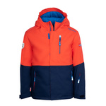 Kurtka outdoorowa dziecięca Trollkids Kids Hallingdal Jacket zimowa pomarańczowa/granatowa (226-705)