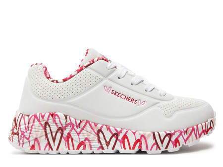 Buty damskie Skechers UNO LITE LOVELY LUV Biały (314976LWRPK)