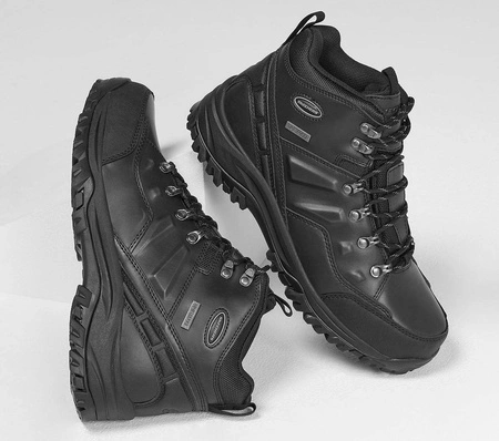 Wyprzedaż - Buty trekkingowe męskie Skechers Relaxed Fit Relment Traven sneakersy outdoorowe czarne (65529-BBK)