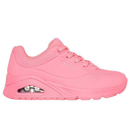 Buty sportowe damskie Skechers Uno Stand On Air sneakersy różowe (73690-CRL)