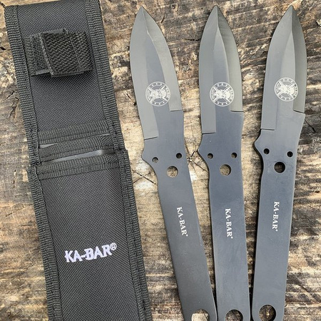 Ka-Bar 1121 - Zestaw noży do rzucania z pokrowcem (3 szt)