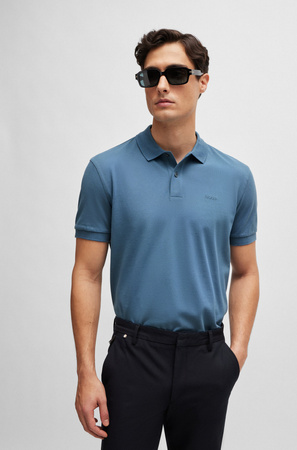 Koszulka Polo męska BOSS Pallas Light/Pastel Blue regular fit niebieska (50468301-459)