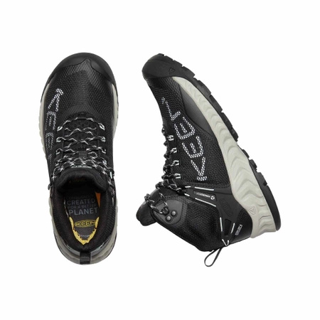 Wyprzedaż - Buty trekkingowe męskie Keen NXIS EVO MID WP outdoorowe wodoodporne czarne (KE-1025911)